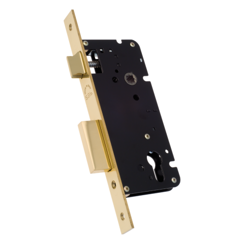 Lock case 2210 PZ 90/50 + straight striker 357 satin brass