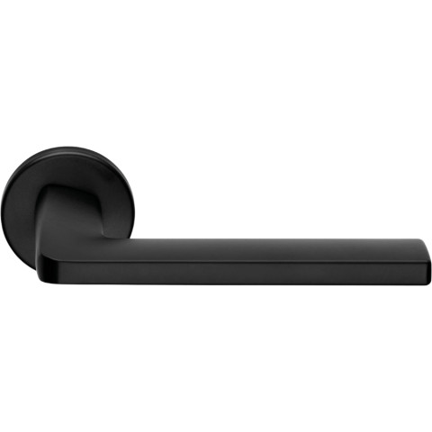 Door handle AXIS on rose MU/RAL9005 (E)