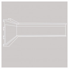 Xinnix põrandaliistu XP50-3000W nurgaühendus, 300x300 mm 10 tk/pakend VA/RAL9016